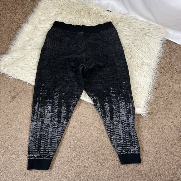 Adidas ZNE Pulse Knit Joggers Black Gray Drawstring Pants Men's Large - Picture 4 of 7